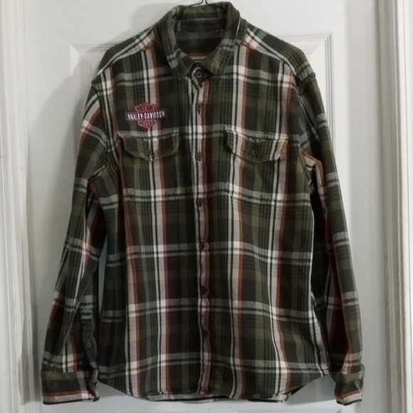 Harley-Davidson Other - Harley-Davidson Men's Logo Plaid Slim Fit Shirt, 96513-19VM